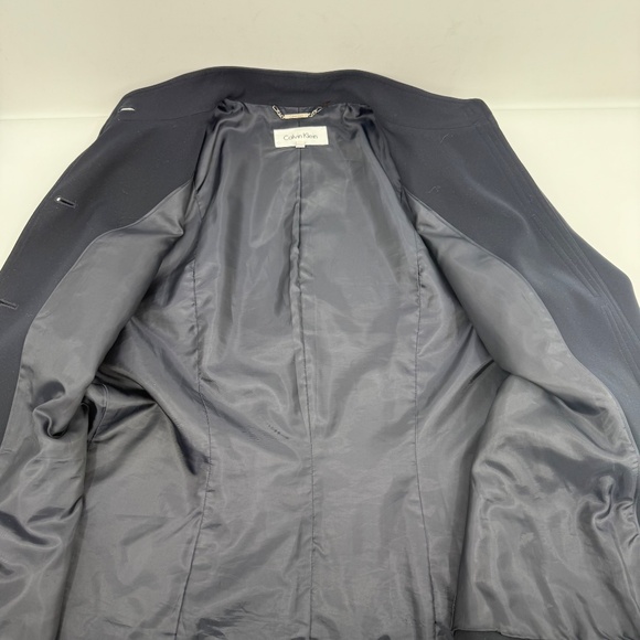 Calvin Klein Jacket Women 12 Black Buttons Blazer Coat Office Career Academia - Picture 5 of 11